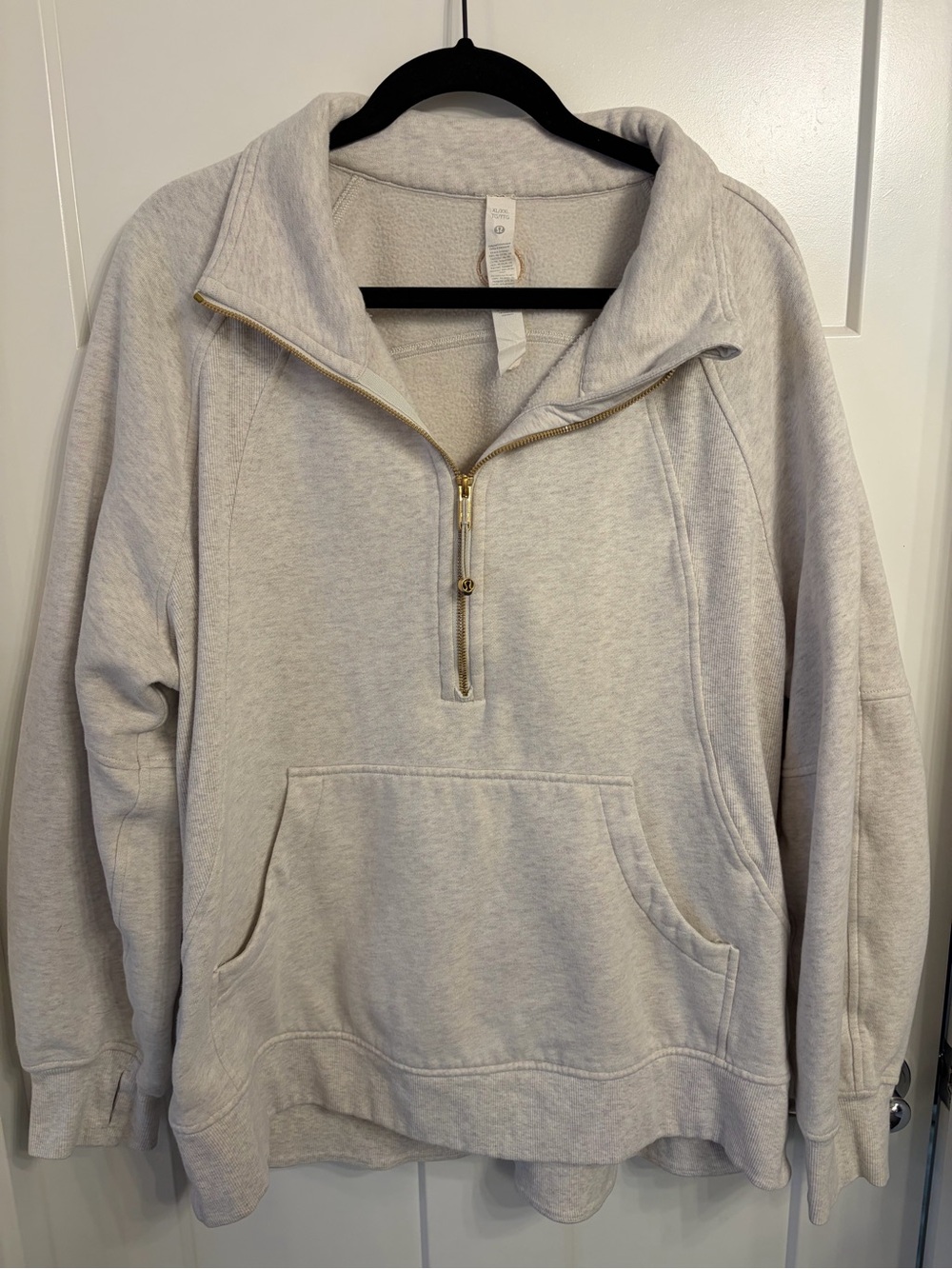 Lululemon Scuba Oversized Funnel Neck Half Zip Long gold zipper.  XL/XXL
